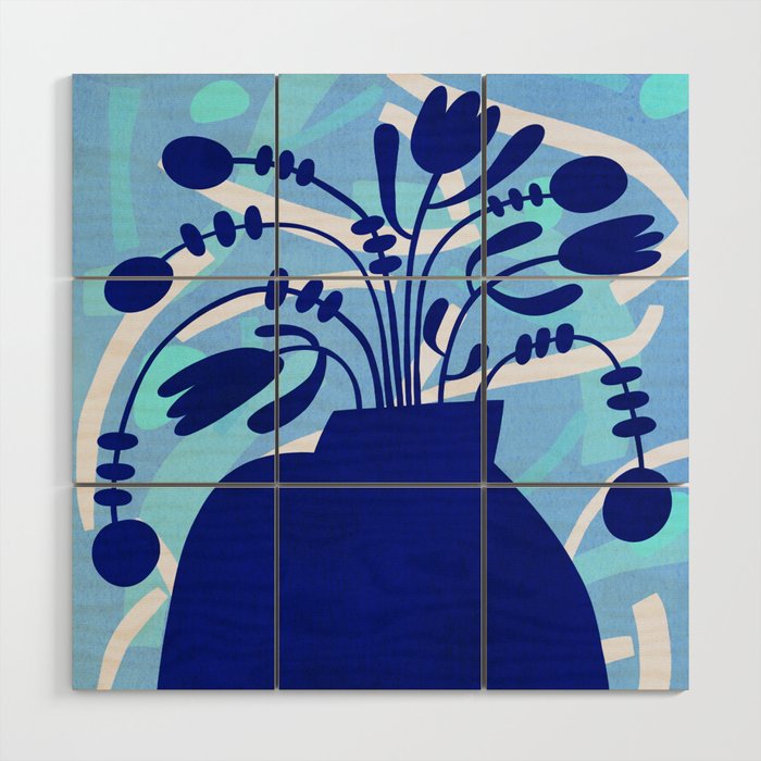 Blossom15-blue Wood Wall Art Gallery Image 1