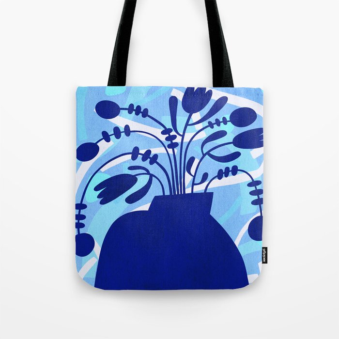 Blossom15-blue Tote Bag Gallery Image 1
