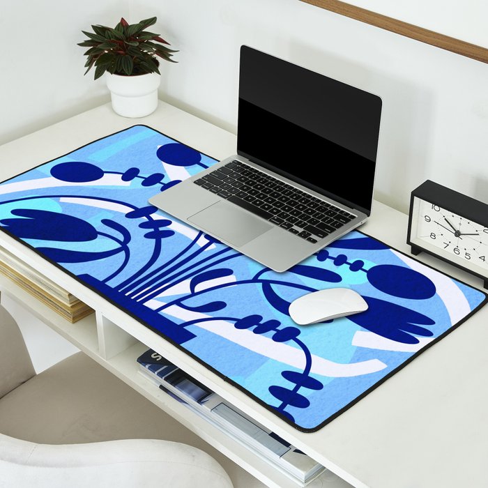 Blossom15-blue Desk Mat Gallery Image 2