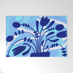 Blossom15-blue Welcome Mat Gallery Image 1