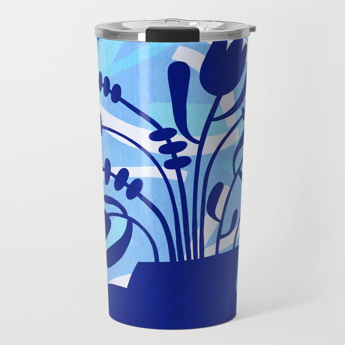 Blossom15-blue Travel Mug Gallery Image 1