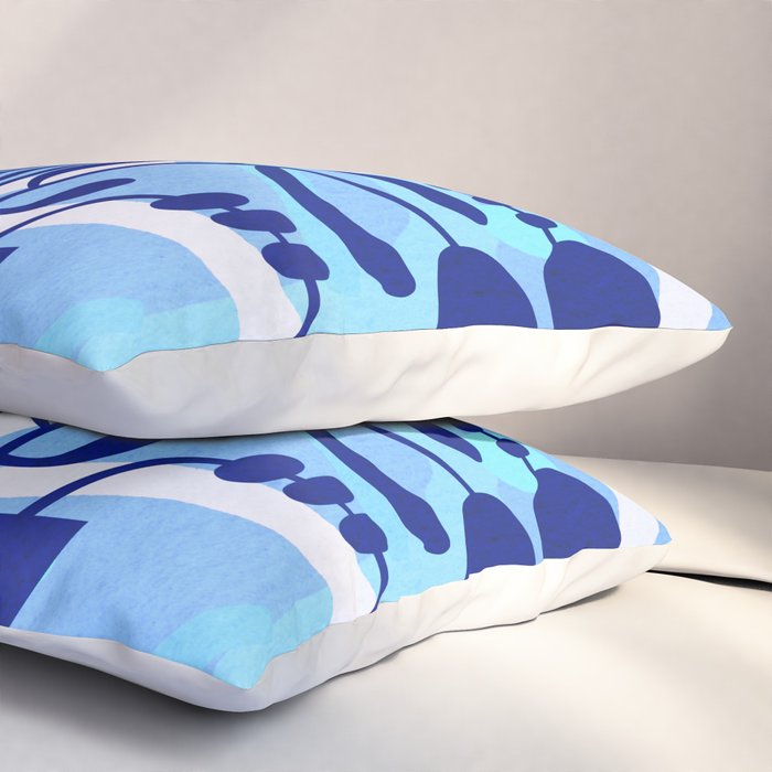 Blossom15-blue Pillow Sham Gallery Image 3