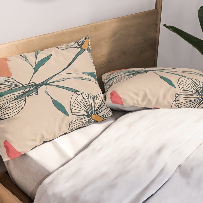 Petals in the Afternoon Sky Pillow Sham Gallery Image 2