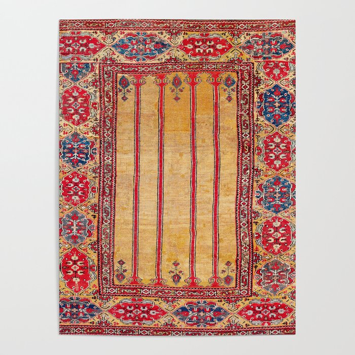 Ladik Central Anatolian Column Rug Print Poster Gallery Image 1