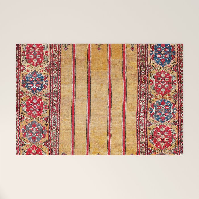 Ladik Central Anatolian Column Rug Print Welcome Mat Gallery Image 1