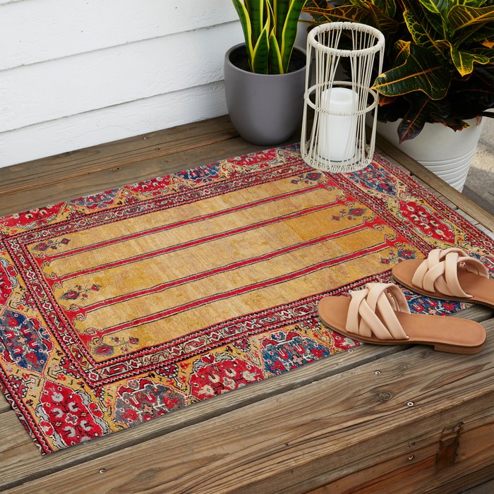 Ladik Central Anatolian Column Rug Print Outdoor Rug Gallery Image 2