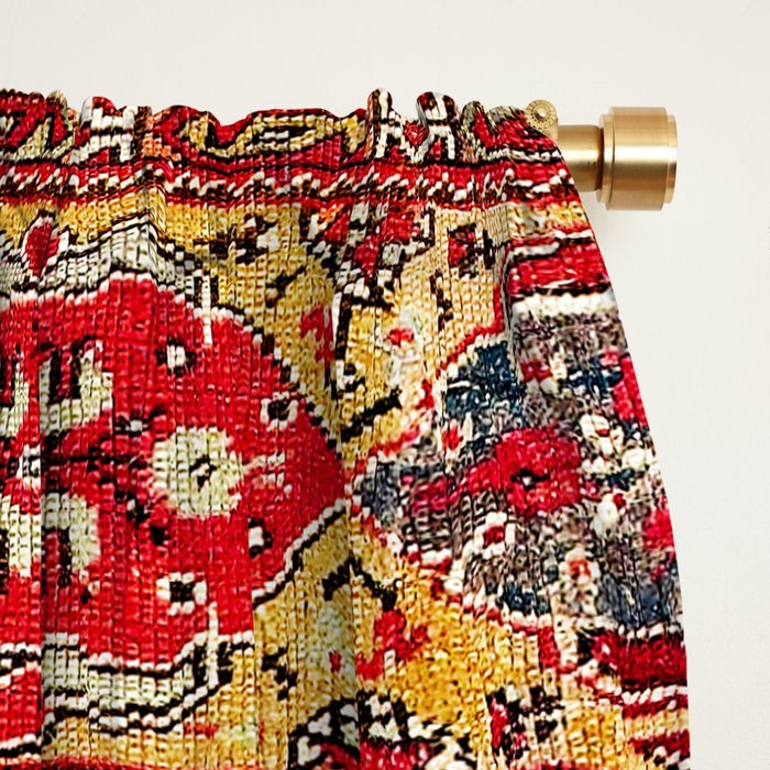 Ladik Central Anatolian Column Rug Print Window Curtain Gallery Image 2