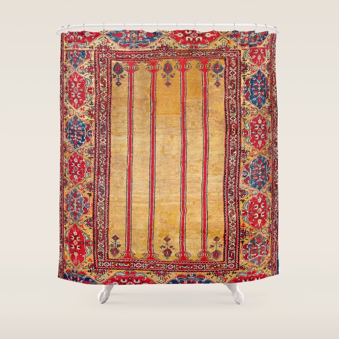 Ladik Central Anatolian Column Rug Print Shower Curtain Gallery Image 1