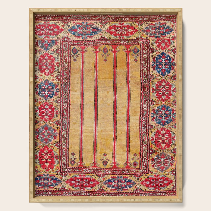 Ladik Central Anatolian Column Rug Print Serving Tray Gallery Image 1