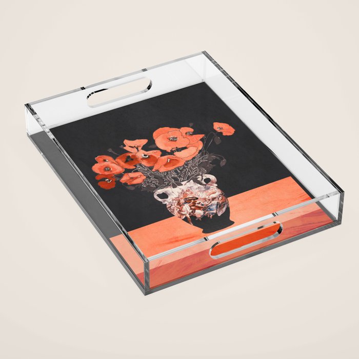 POPPY BOUQUET 2 Acrylic Tray Gallery Image 1