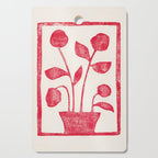 Red Roses / Lino Print Cutting Board Gallery Image 1