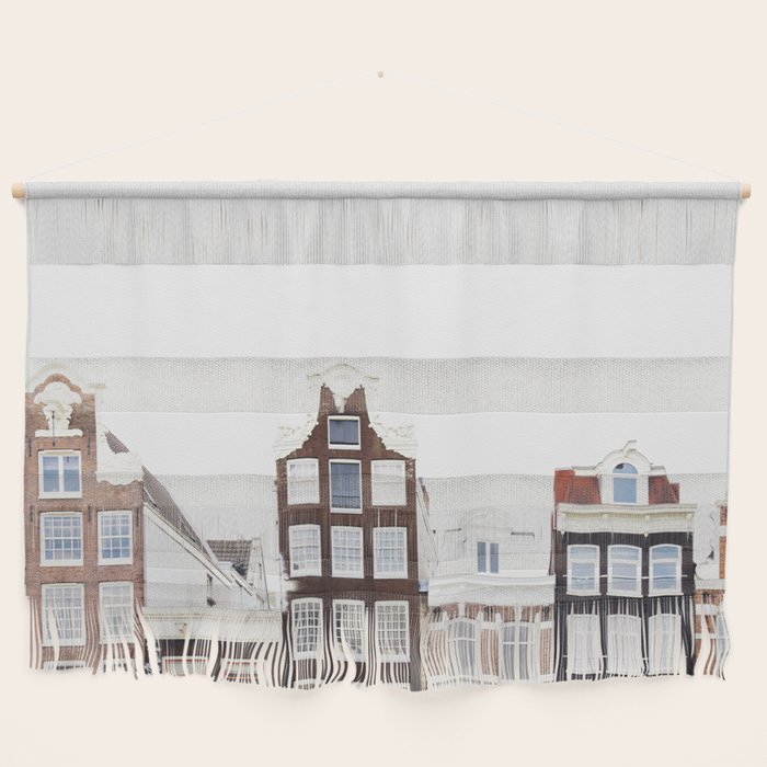 Crooked Amsterdam Houses | Architecture Art Print | Travel Photography Wall Hanging Gallery Image 1