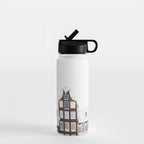 Crooked Amsterdam Houses | Architecture Art Print | Travel Photography Water Bottle Gallery Image 1