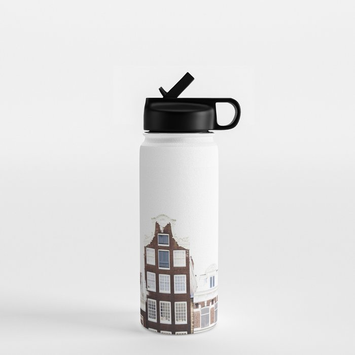 Crooked Amsterdam Houses | Architecture Art Print | Travel Photography Water Bottle Gallery Image 1