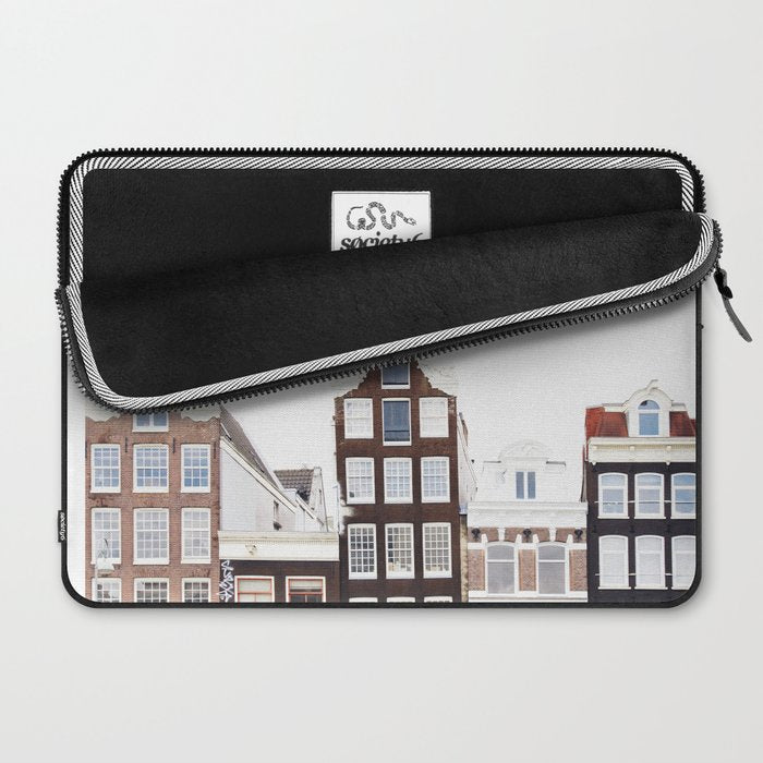 Crooked Amsterdam Houses | Architecture Art Print | Travel Photography Laptop Sleeve Gallery Image 2