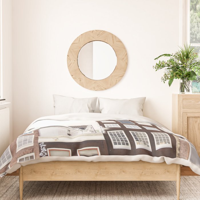 Crooked Amsterdam Houses | Architecture Art Print | Travel Photography Duvet Cover Gallery Image 3