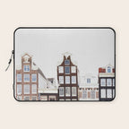 Crooked Amsterdam Houses | Architecture Art Print | Travel Photography Laptop Sleeve Gallery Image 1