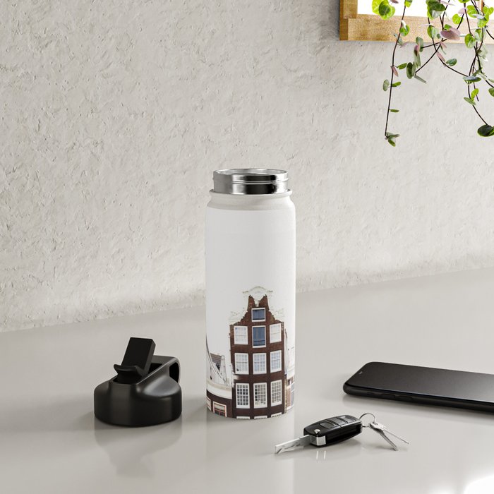 Crooked Amsterdam Houses | Architecture Art Print | Travel Photography Water Bottle Gallery Image 4