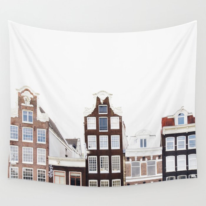 Crooked Amsterdam Houses | Architecture Art Print | Travel Photography Wall Tapestry Gallery Image 4