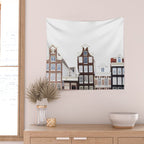 Crooked Amsterdam Houses | Architecture Art Print | Travel Photography Wall Tapestry Gallery Image 2
