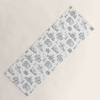 Brooklyn Toile - Black and White Yoga Mat Gallery Image 1