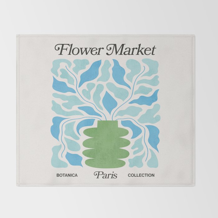 Paris: Flower Market 02 | Botanica Edition Throw Blanket Gallery Image 2