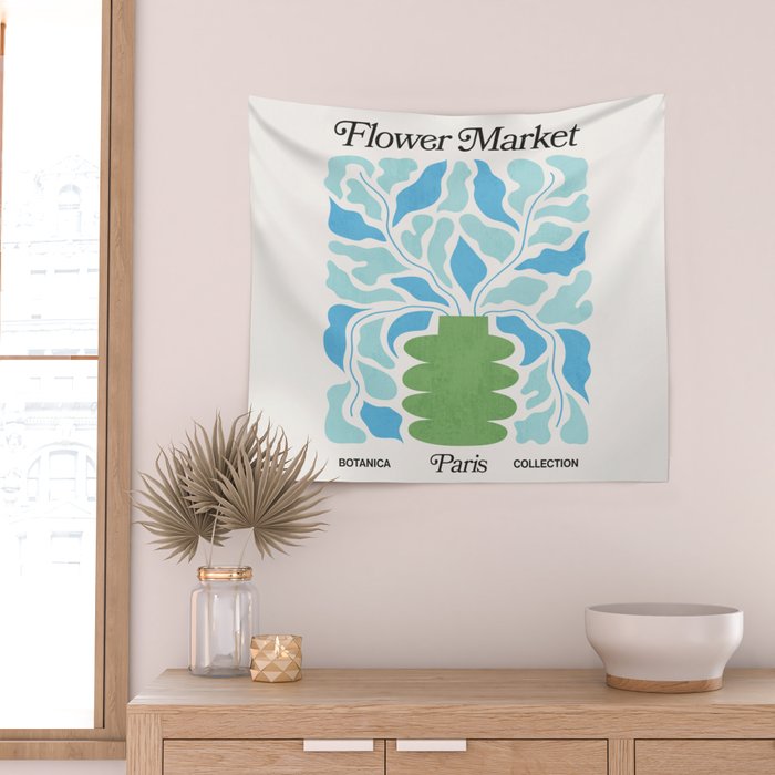Paris: Flower Market 02 | Botanica Edition Wall Tapestry Gallery Image 2