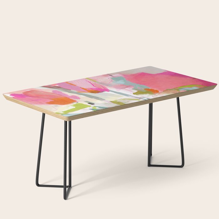Floral abstract pink art Coffee Table Gallery Image 1