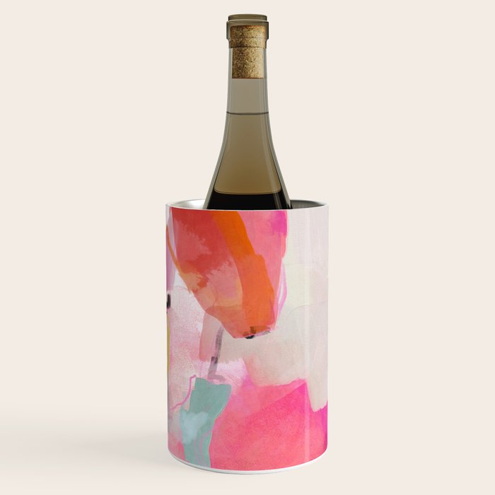 Floral abstract pink art Wine Chiller Gallery Image 3