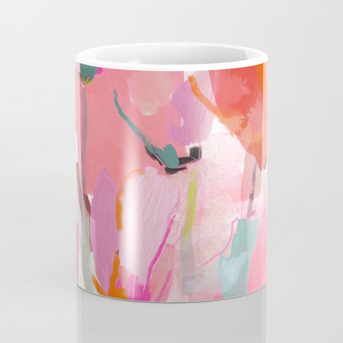 Floral abstract pink art Coffee Mug Gallery Image 4