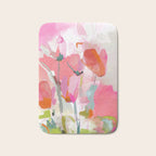 Floral abstract pink art Bath Mat Gallery Image 1