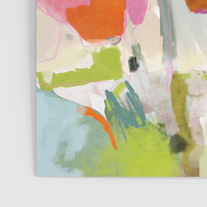 Floral abstract pink art Poster Gallery Image 3