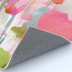 Floral abstract pink art Rug Gallery Image 4