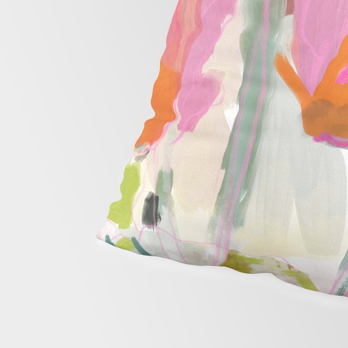 Floral abstract pink art Pillow Sham Gallery Image 4