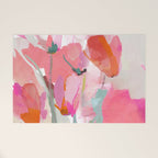 Floral abstract pink art Welcome Mat Gallery Image 1