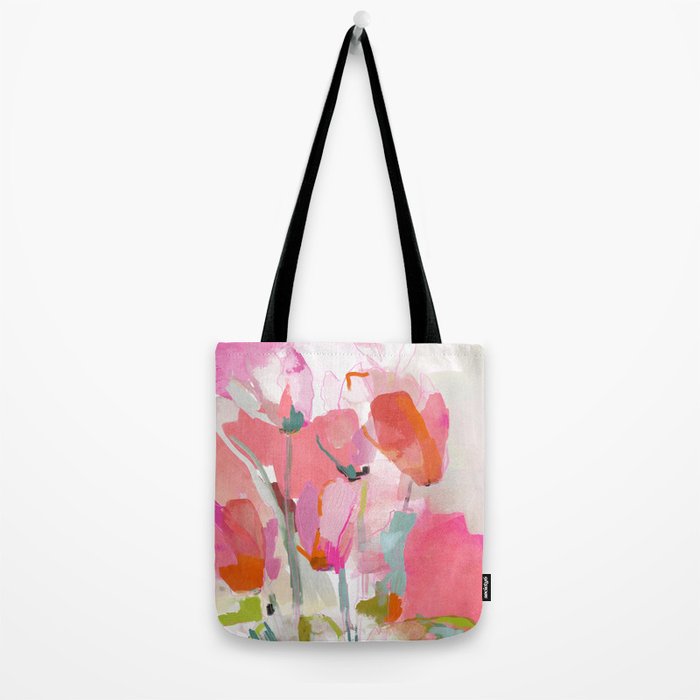 Floral abstract pink art Tote Bag Gallery Image 2