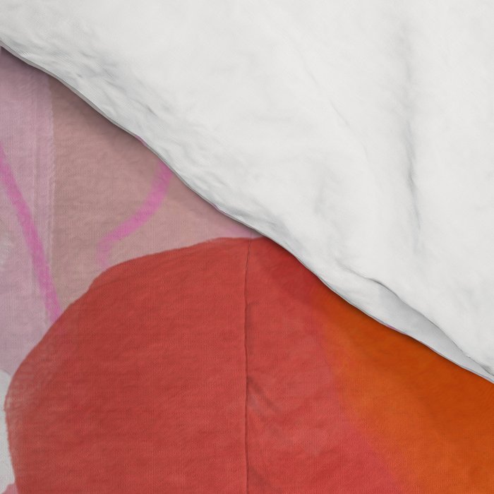 Floral abstract pink art Comforter Gallery Image 4