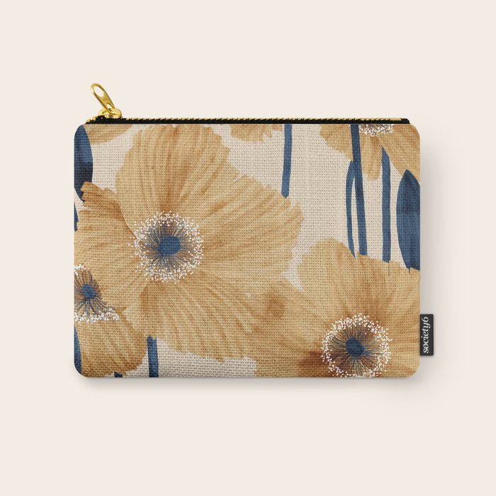 Poppies flowers watercolor Carry All Pouch Gallery Image 1