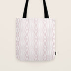 Wavy lines and tiny blooms - soft blush baby pink tones pattern Tote Bag Gallery Image 1