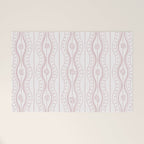 Wavy lines and tiny blooms - soft blush baby pink tones pattern Welcome Mat Gallery Image 1