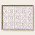 Wavy lines and tiny blooms - soft blush baby pink tones pattern Serving Tray Gallery Image 1
