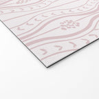 Wavy lines and tiny blooms - soft blush baby pink tones pattern Welcome Mat Gallery Image 2