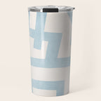 Light Blue Abstract Minimalist Modern Artwork Travel Mug Gallery Image 1