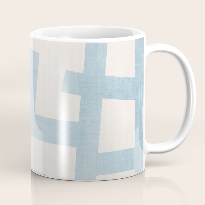 Light Blue Abstract Minimalist Modern Artwork Coffee Mug Gallery Image 1