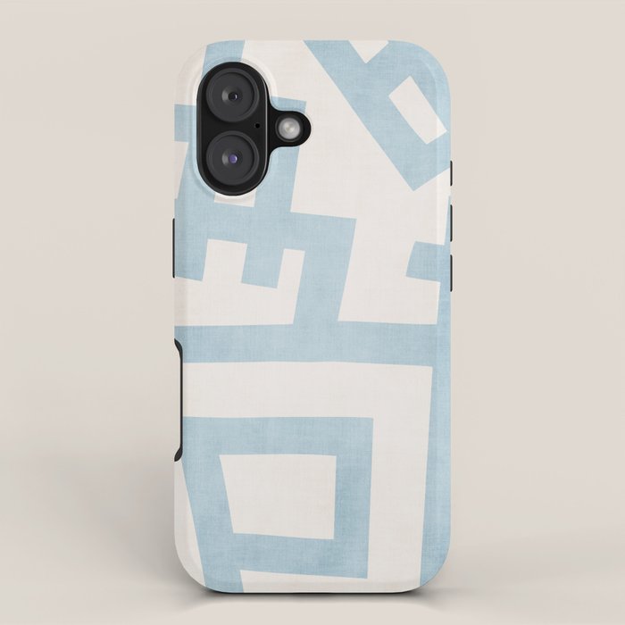 Light Blue Abstract Minimalist Modern Artwork iPhone Case Gallery Image 1
