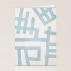 Light Blue Abstract Minimalist Modern Artwork Stationery Card Gallery Image 2