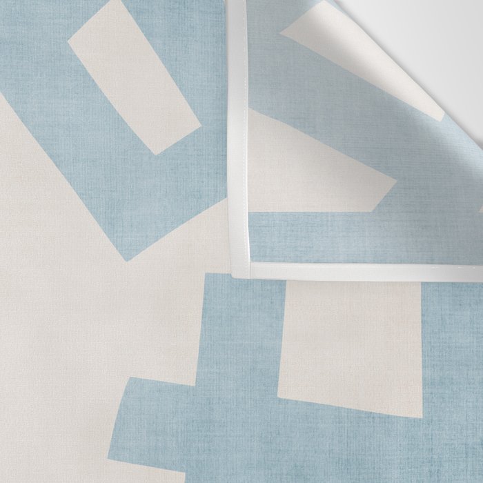 Light Blue Abstract Minimalist Modern Artwork Wall Tapestry Gallery Image 3