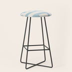 Light Blue Abstract Minimalist Modern Artwork Stool Gallery Image 1