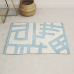 Light Blue Abstract Minimalist Modern Artwork Rug Gallery Image 1
