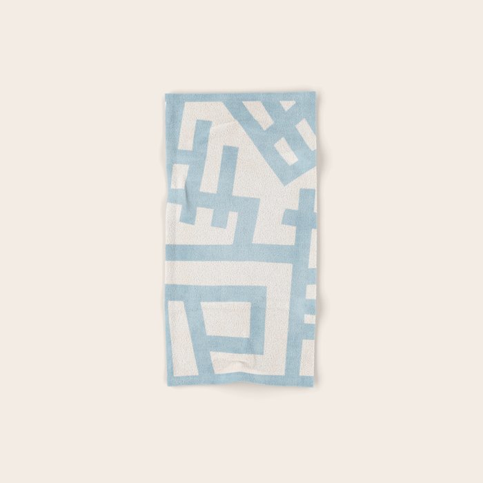Light Blue Abstract Minimalist Modern Artwork Bath Towel Gallery Image 1